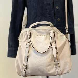 Creme Michael Kors Leather Handbag